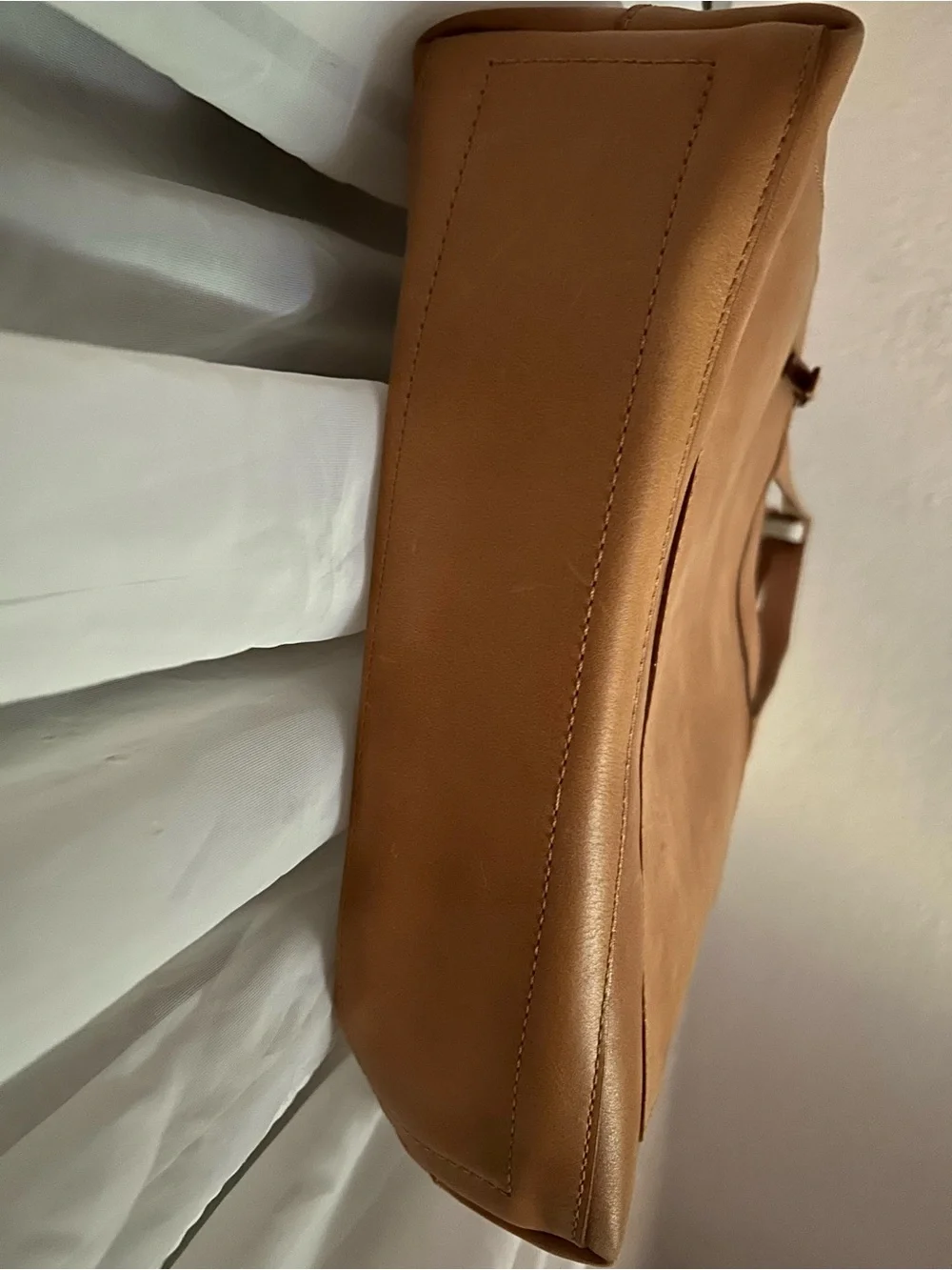 Able Elvira Large Top Zip Leather Tote